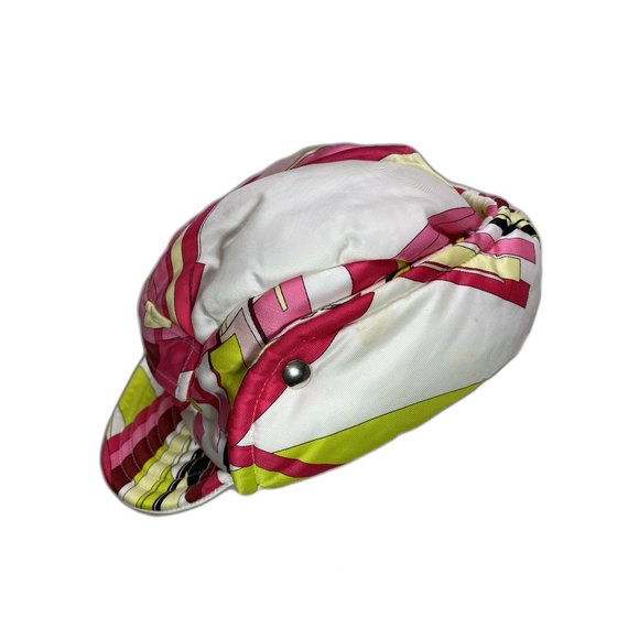 100% Authentic Emilio Pucci White/Yellow/Pink Trappers Hat - Picture 4 of 10